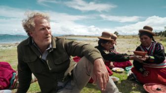 image: Jérôme, les yeux dans le bleu à la voile sur le lac Titicaca